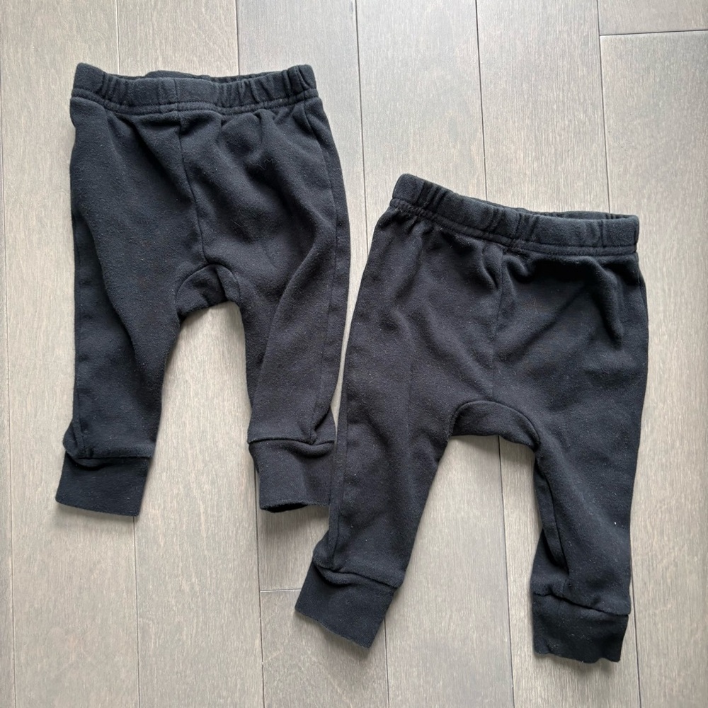 3/$20🌟 100% Organic Cotton Set of 2 Jogger Pants, 3-6M